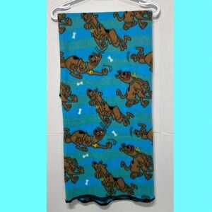 Vintage Y2K Scooby-Doo Blue Fleece Throw Blanket Cartoon Dog TV Show